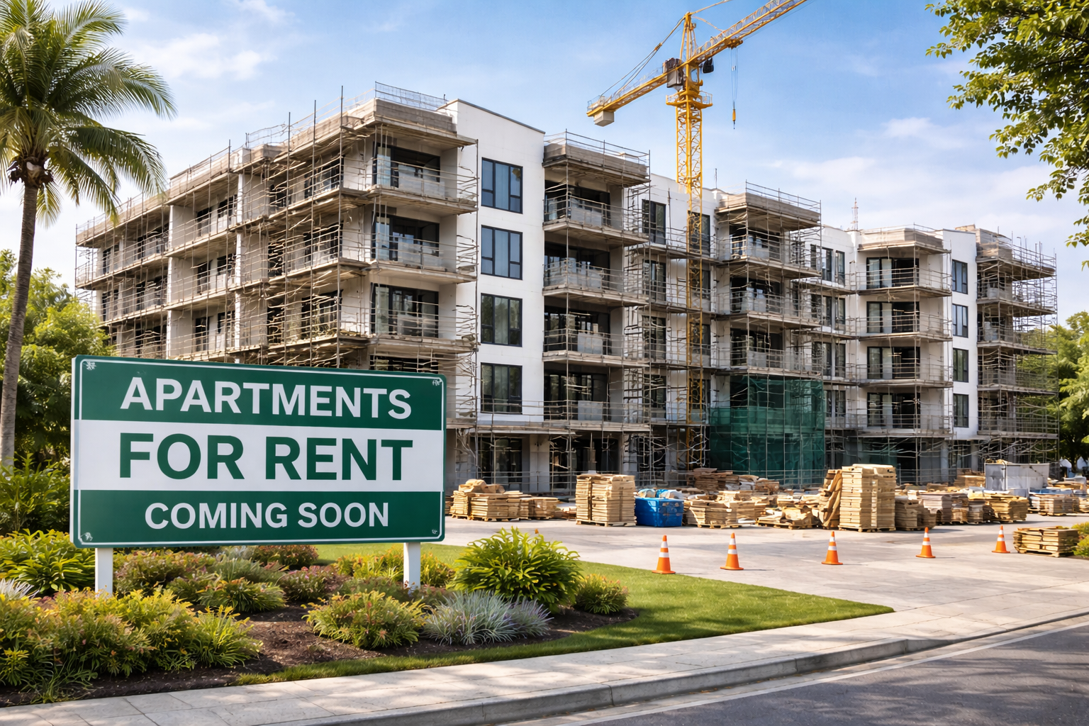 Modern residential apartment building for rent